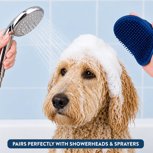 Bodhi Dog Rubber Bath & Grooming Brush — Blue