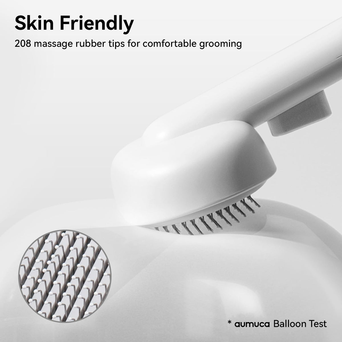Aumuca Grooming Brush for Cats & Dogs — White