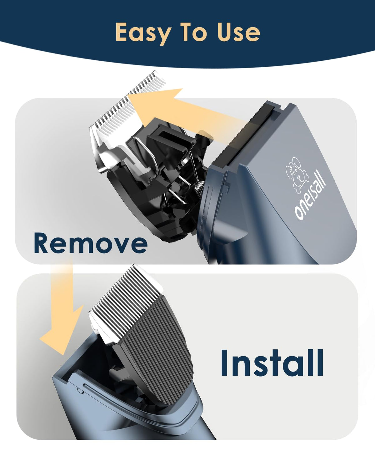 oneisall Cordless Cat Clippers — Blue