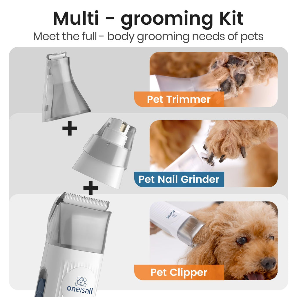 oneisall Pet Grooming Vacuum Kit — 7 Tools