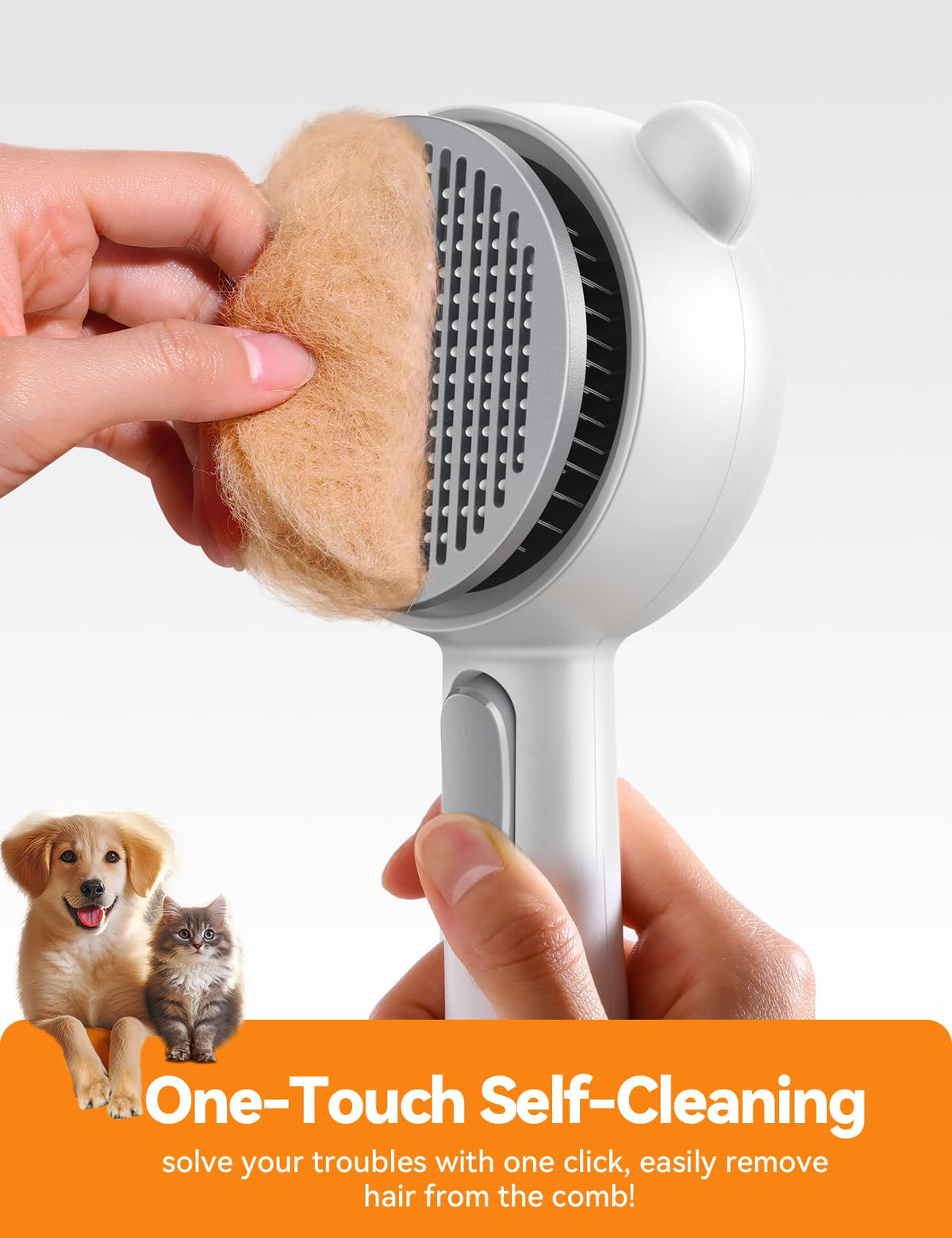 FEELNEEDY Rechargeable Spray Grooming Brush for Cats