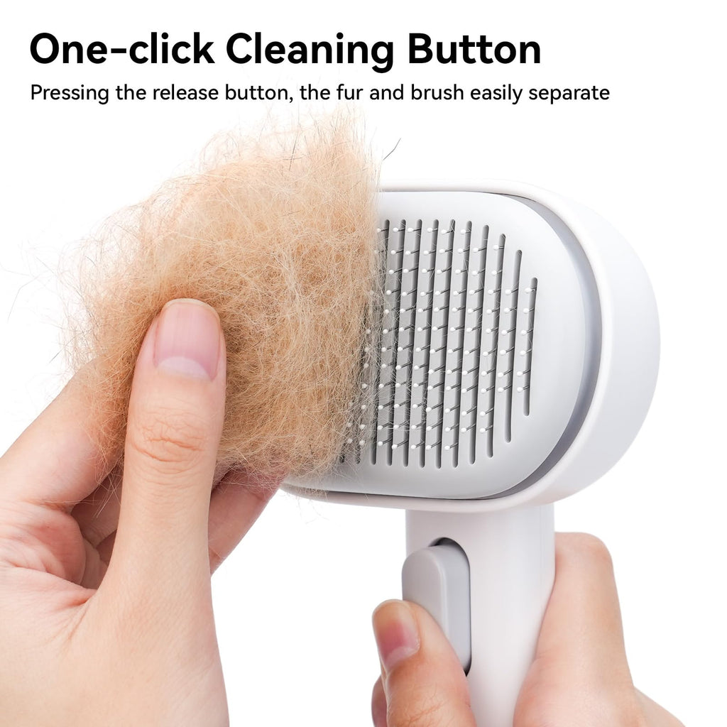 Aumuca Grooming Brush for Cats & Dogs — White