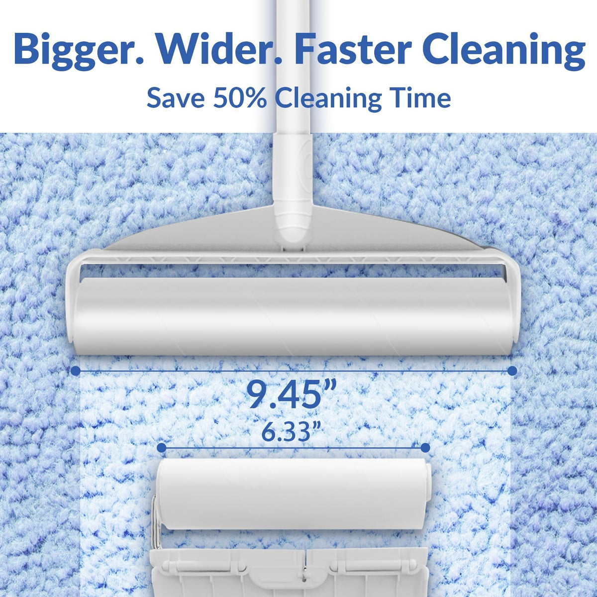 DELOMO Extra-Wide Lint Roller with Extendable Handle