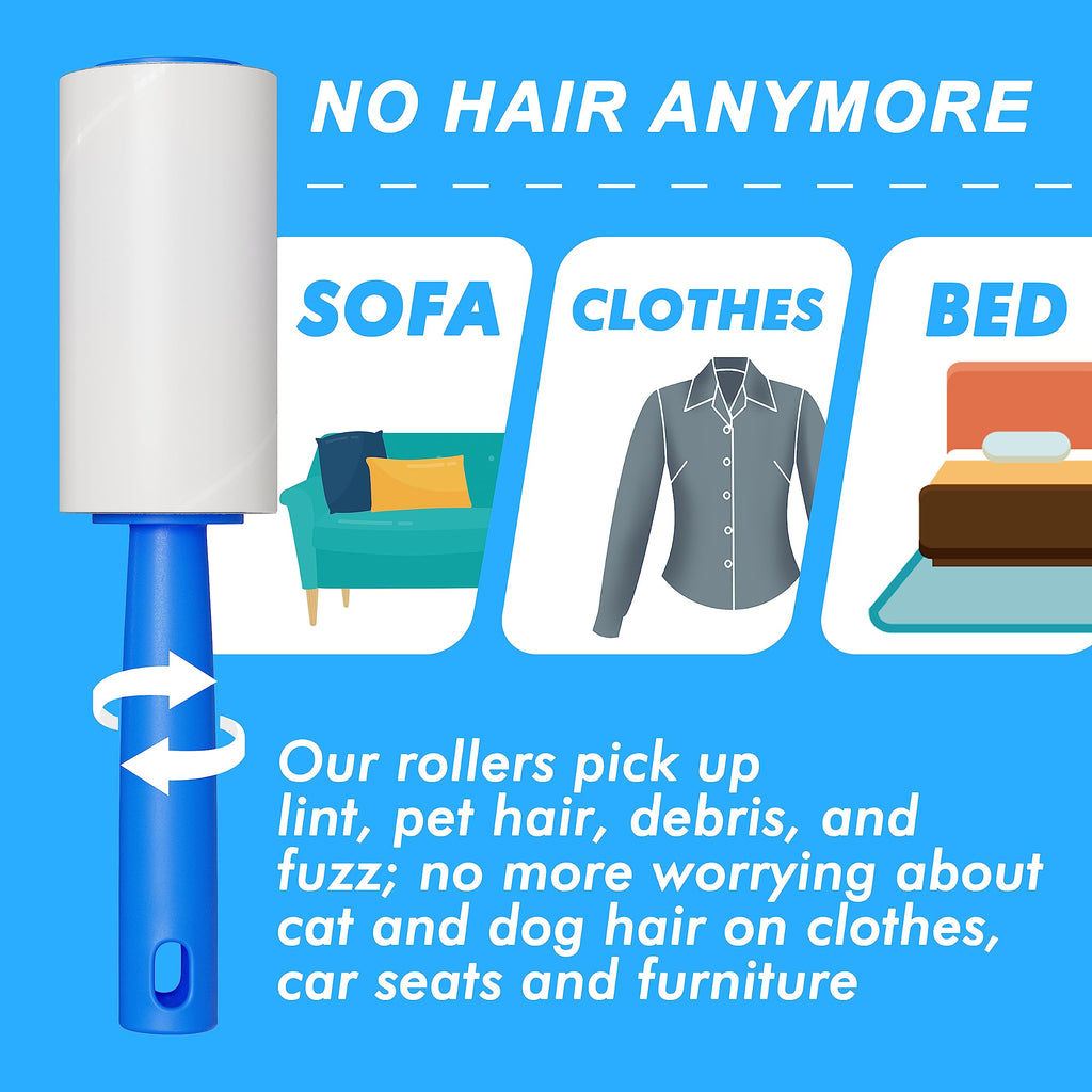 Extra Sticky Pet Hair Lint Roller Value Set