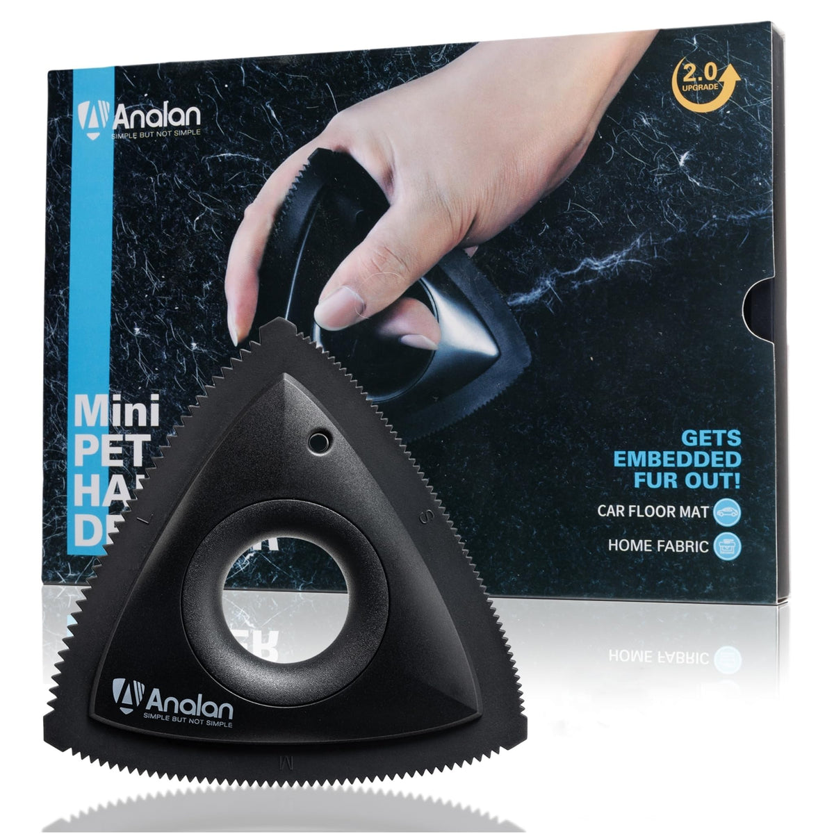 Analan Mini Pet Hair Remover — Black