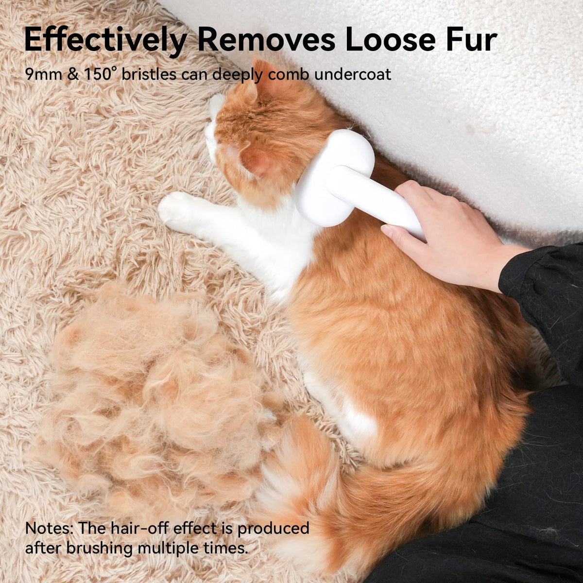 Aumuca Grooming Brush for Cats & Dogs — White
