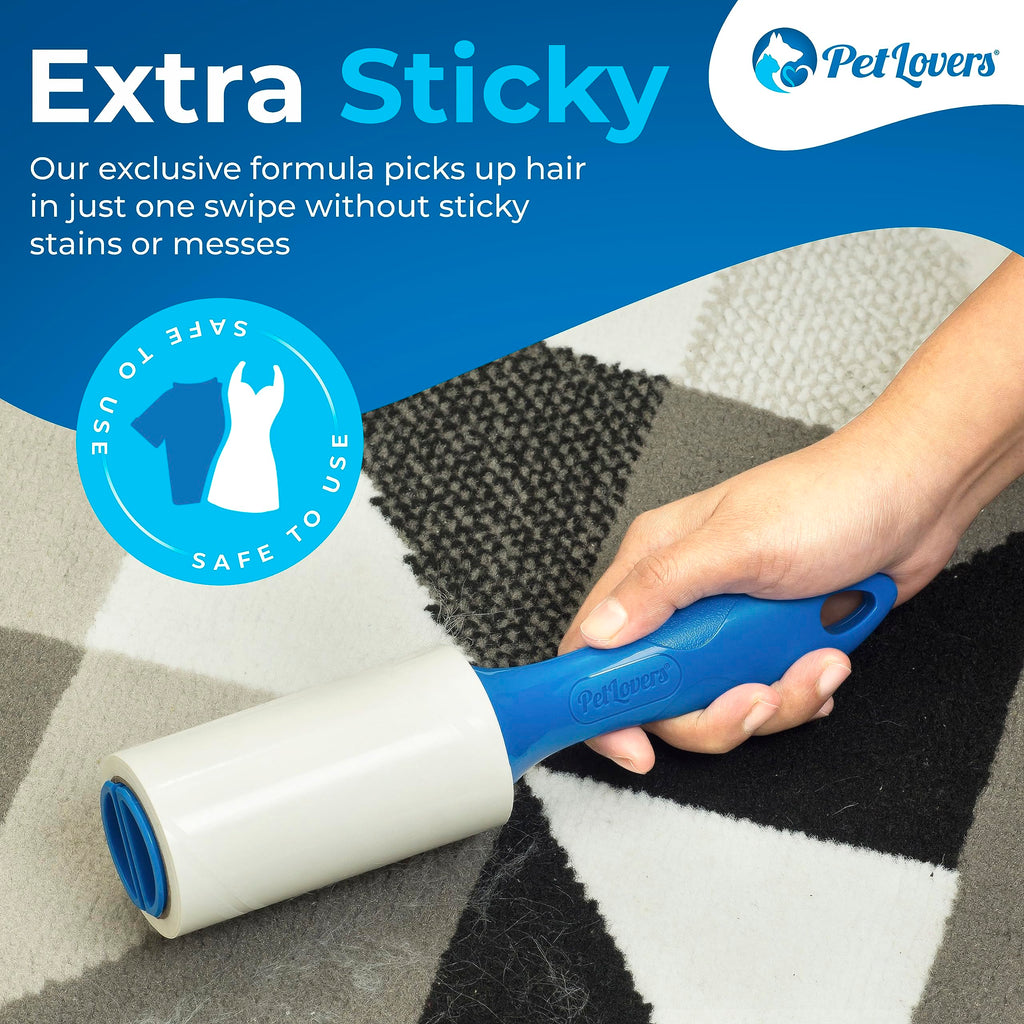 PetLovers Lint Roller Set — 3 Rollers, 7 Refills, 1,000 Sheets